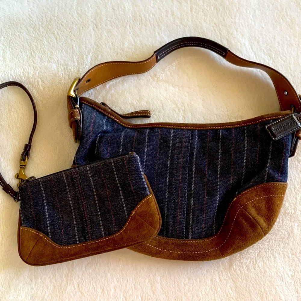 Denim Coach Handbag Set